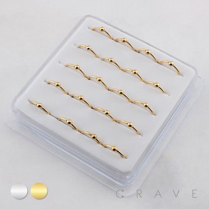 FIXED BALL NOSE HOOP PACKAGE 316L SURGICAL STEEL